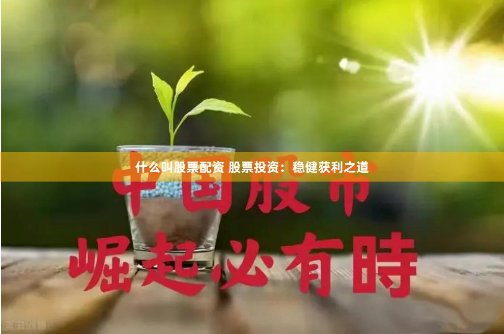 什么叫股票配资 股票投资：稳健获利之道